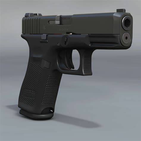 Glock 19 lowpoly Blender fbx. . 3d glock 19